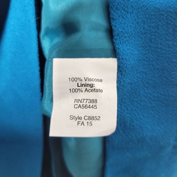 J Crew Women's Sheath Style Pebble Crepe Textured Dress Teal Blue Size 8 - Picture 10 of 15